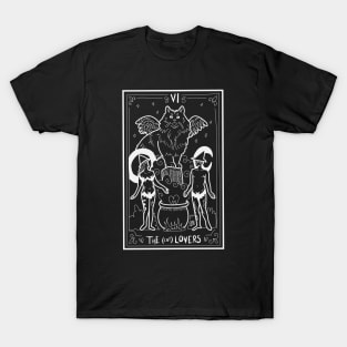 "The (cat) Lovers" Halloween Tarot Lovers T-Shirt